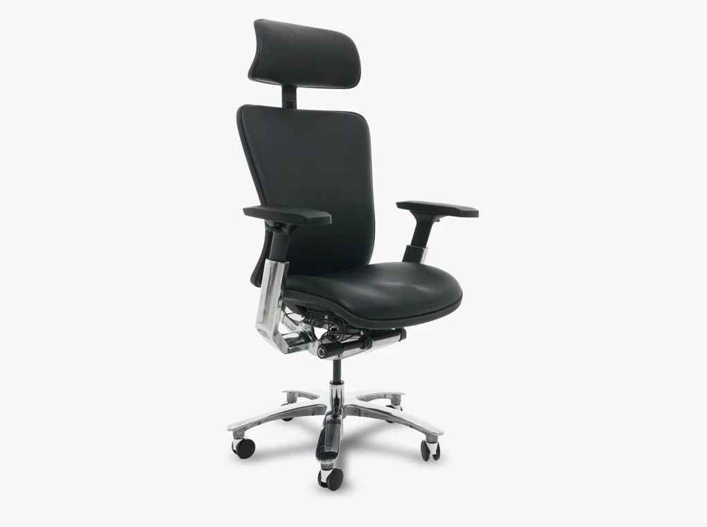 REVOTICA TITANIUM 901 FEKETE VALÓDI BŐR IRODASZÉK